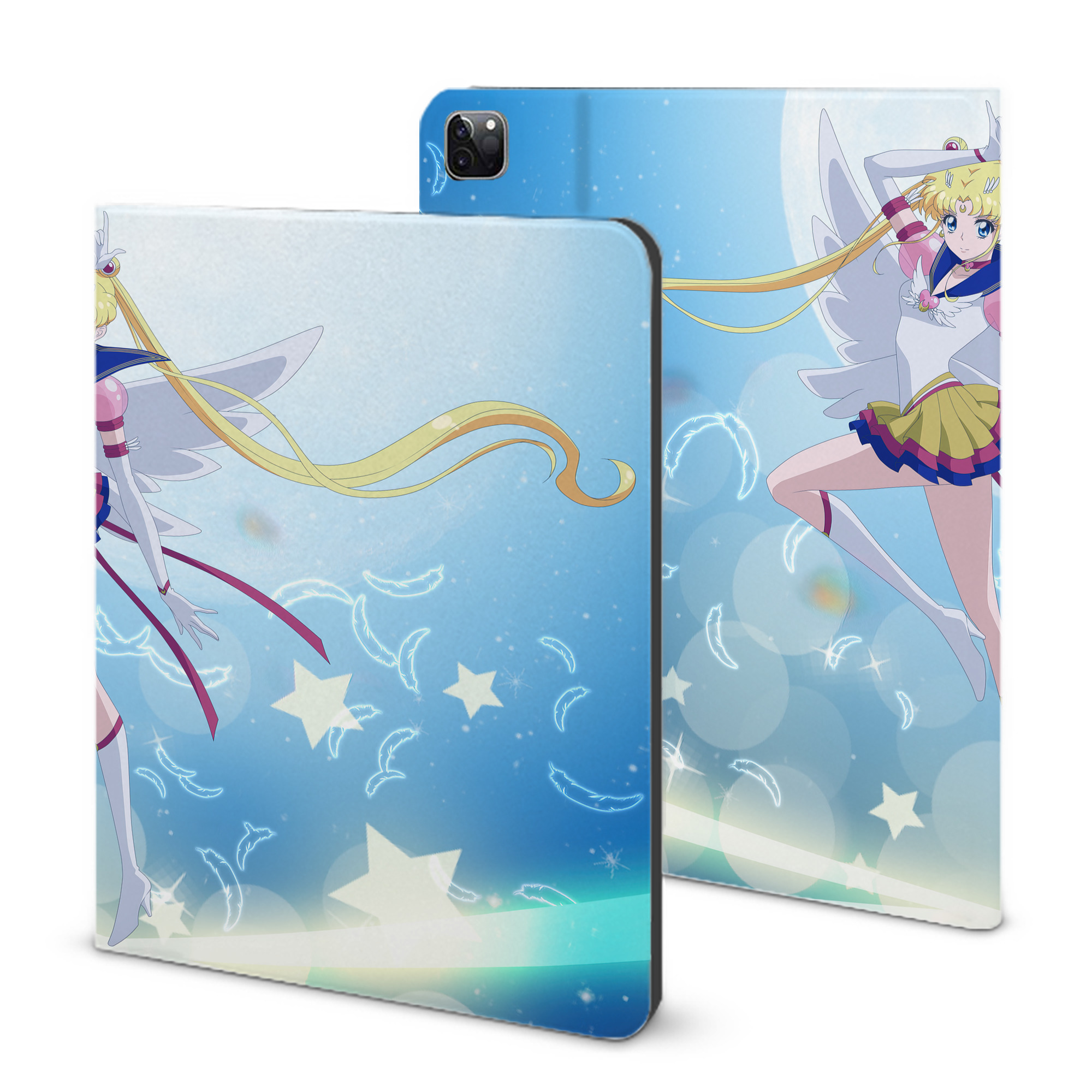 （画像用） 美少女戦士セーラームーン Sailor Moon IPad ケース ブック型 PUレザー TPU 耐衝撃 軽量 薄型 ペン収納なし 全面保護 IPad 各モデル対応